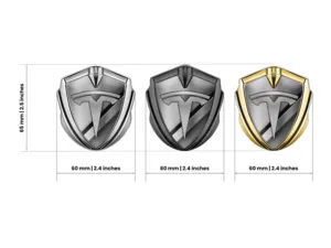 Tesla Metal Emblema Insignia Atlético Aspecto Óptimo